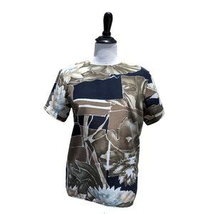 Lightweight Retro Vintage Floral Workwear Blouse